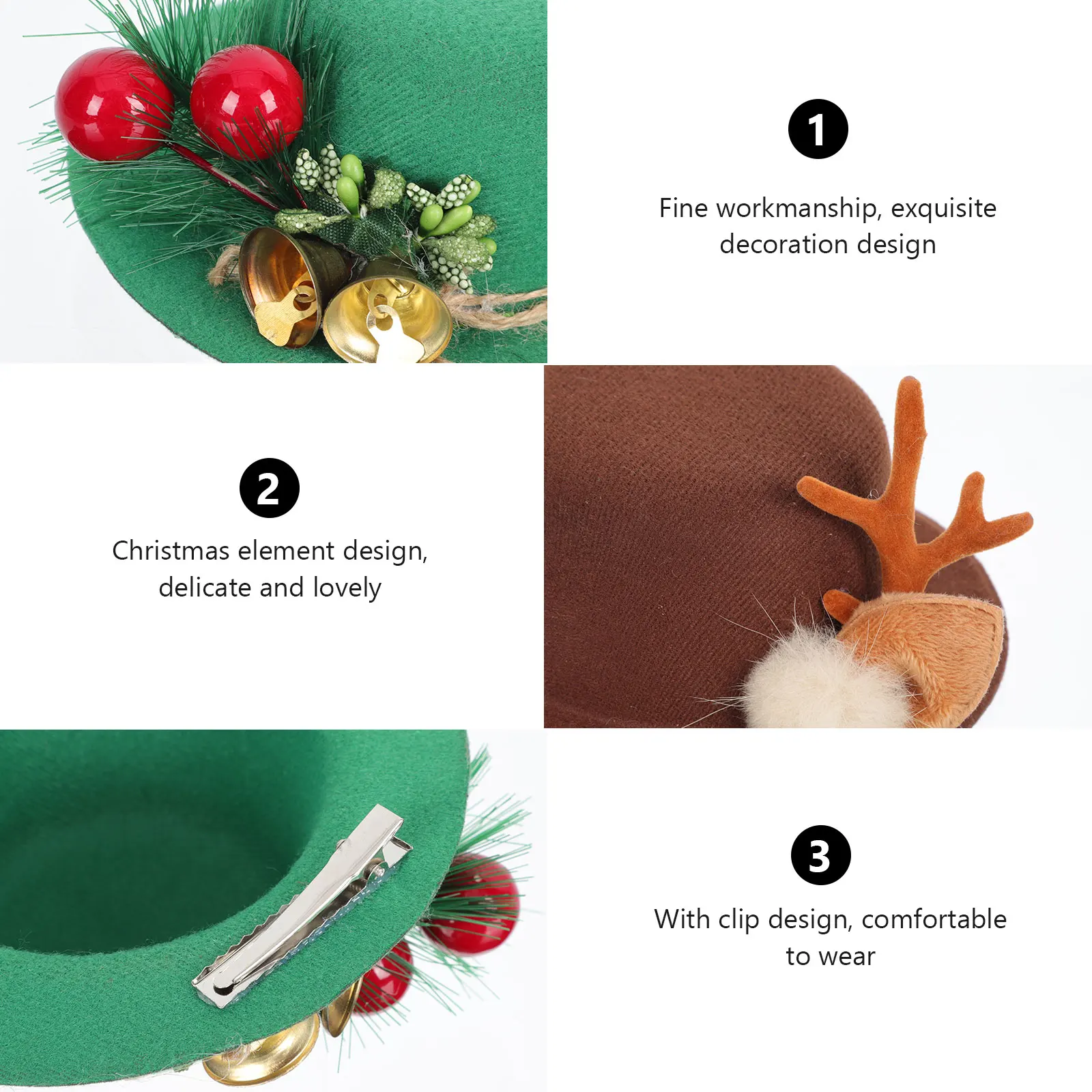 

Fashionable Antler Headdress Christmas Hair Clips Women Accessories Decor