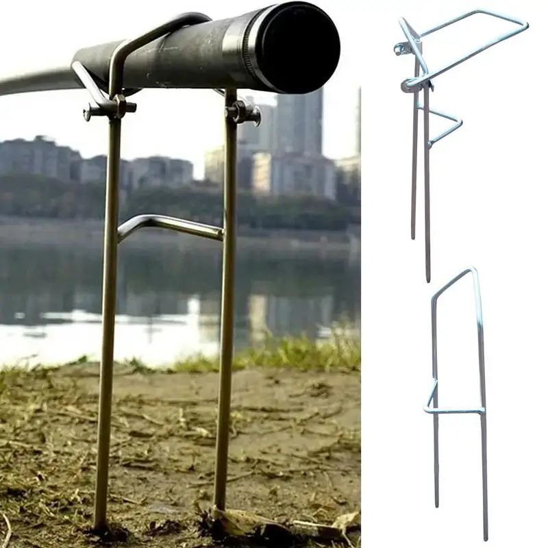 Fishing Pole Holders For Ground Adjustable Fish Pole Holder Bank Rod Holder Compact Fishing Rod Holder Stand Fishing Equipment