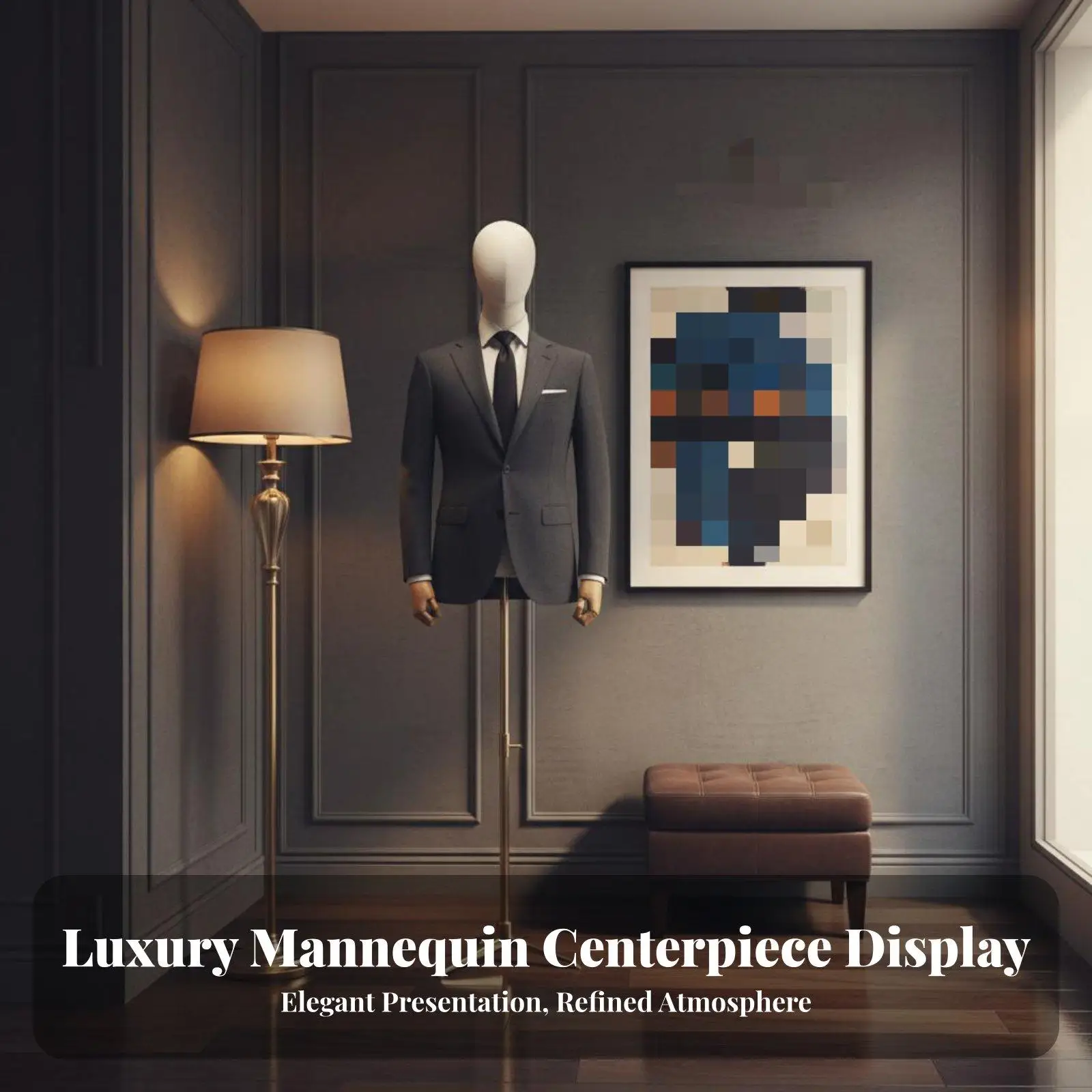 Male Torso Display Mannequin for Jackets and Shirts with Height Adjustment for Store