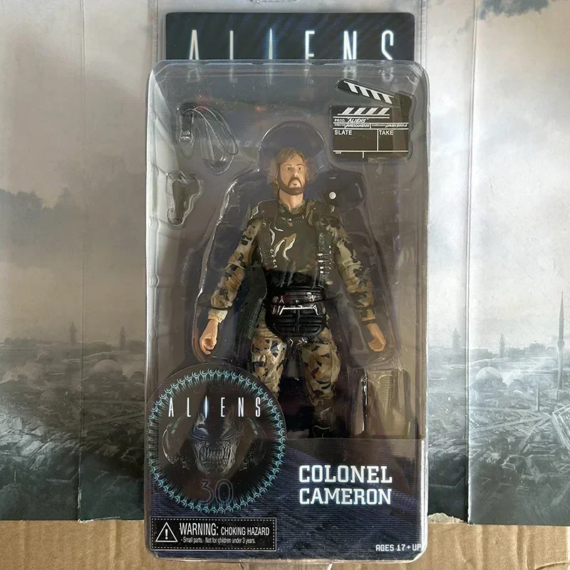 NECA Alien Colonel Cameron Aliens Vs Predator Action Figure Director James Cameron Marine Collectible Model Toys Doll Gifts 18cm