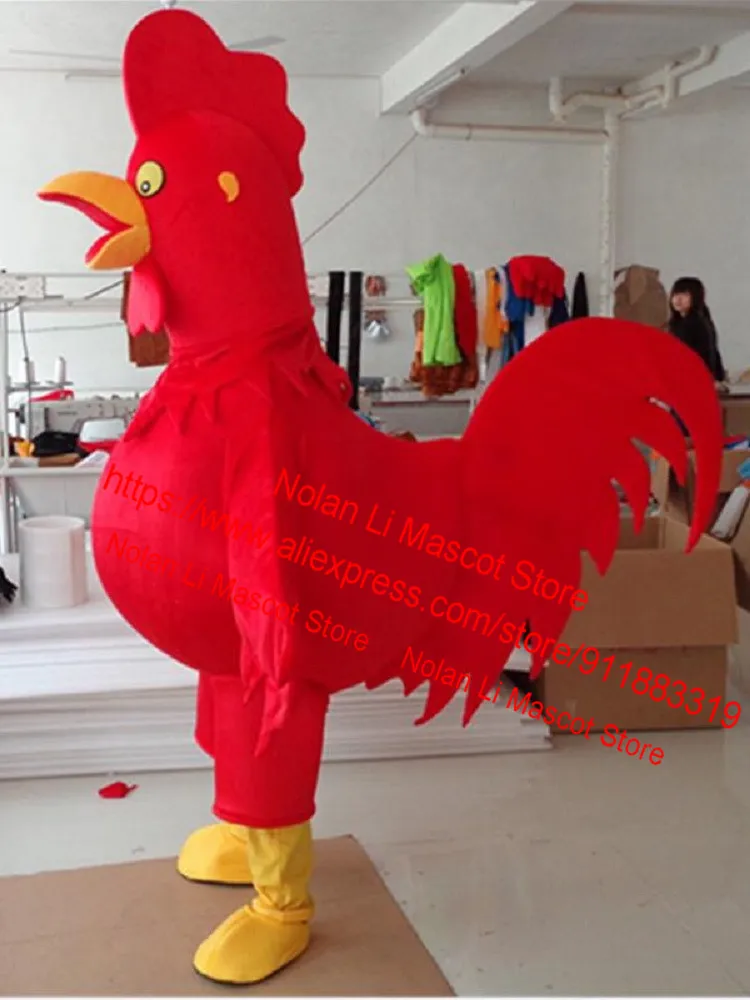 

New Custom Adult Size Red White Black Yellow Chick Mascot Costume Cartoon Anime Masquerade Birthday Party Christmas Gift 1008