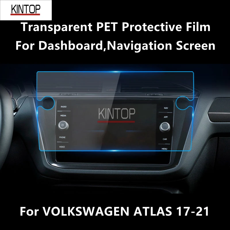 

For VOLKSWAGEN ATLAS 17-21 Dashboard,Navigation Screen Transparent PET Protective Film Anti-scratch Repair Film Accessorie