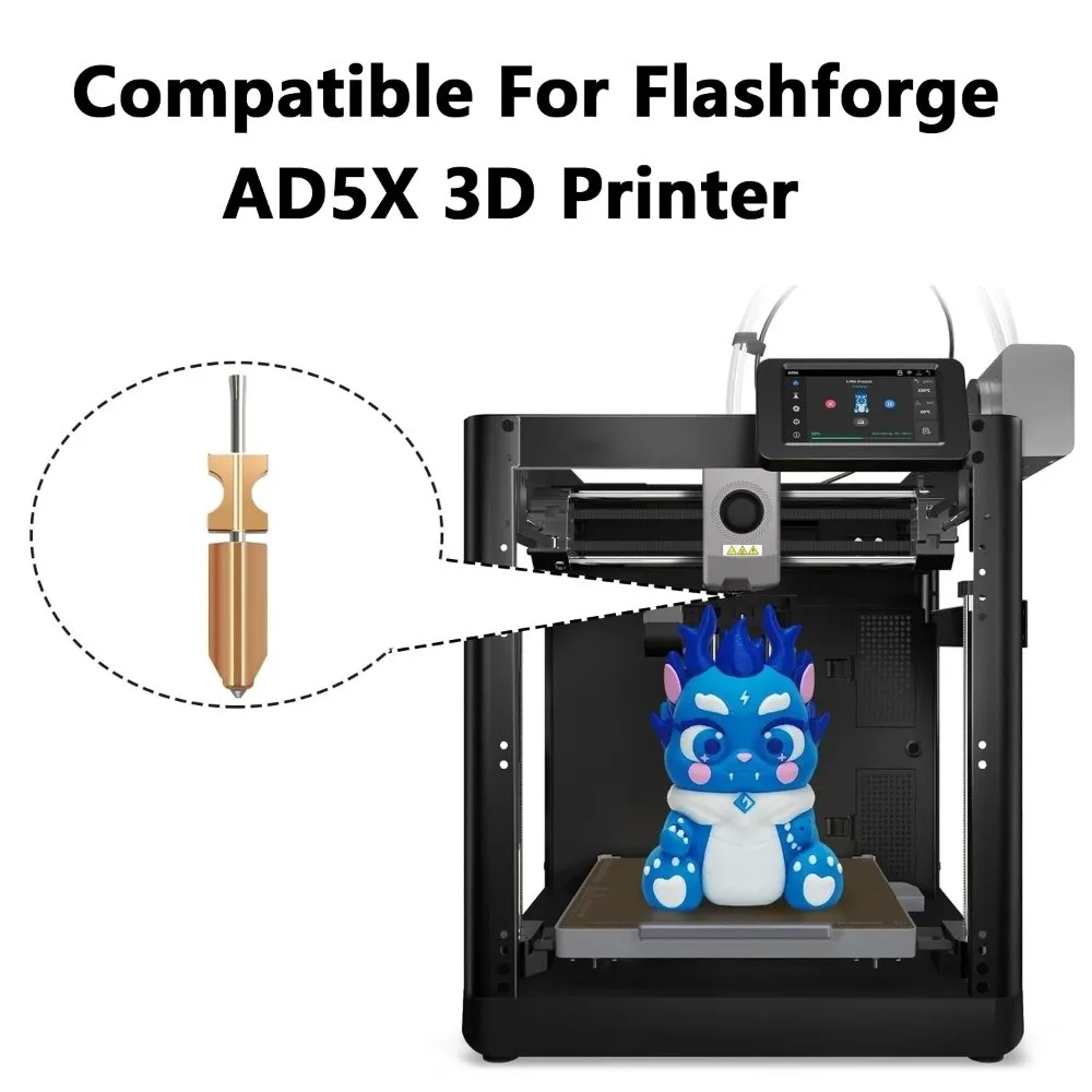 

Биметаллическое сопло для 3D-печати из титанового сплава, быстросъемный съемный комплект Hotend 0,25 мм 0,4 мм 0,6 мм 0,8 мм для Flashforge AD5X