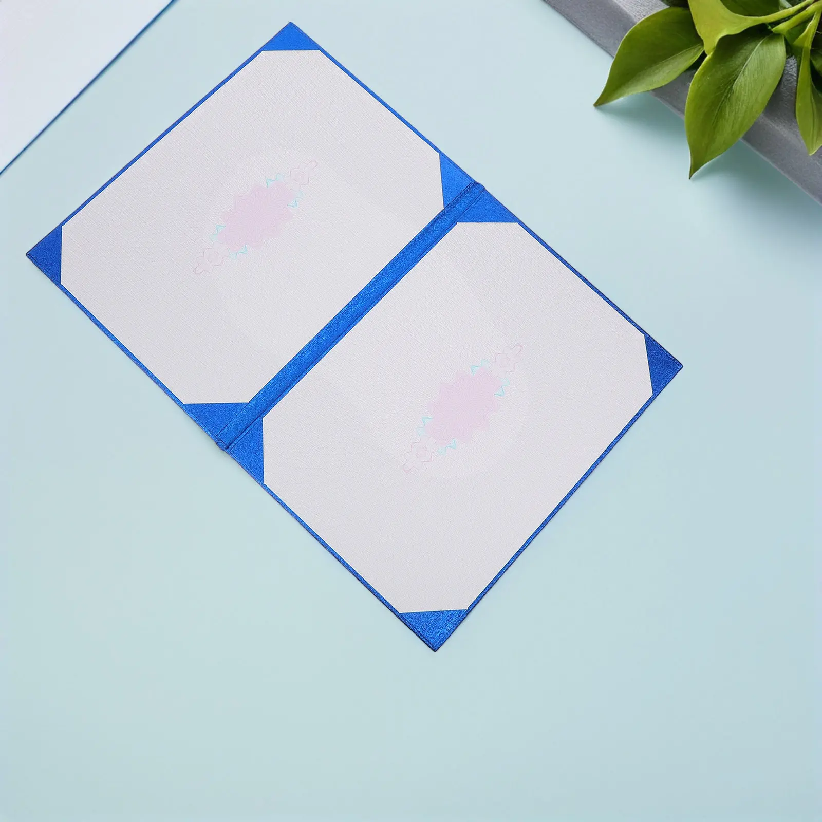 

Graduation Certificate Folder Blue A4 Diploma Cover Letter Size Document Protector Award Holder Achievement Certificate