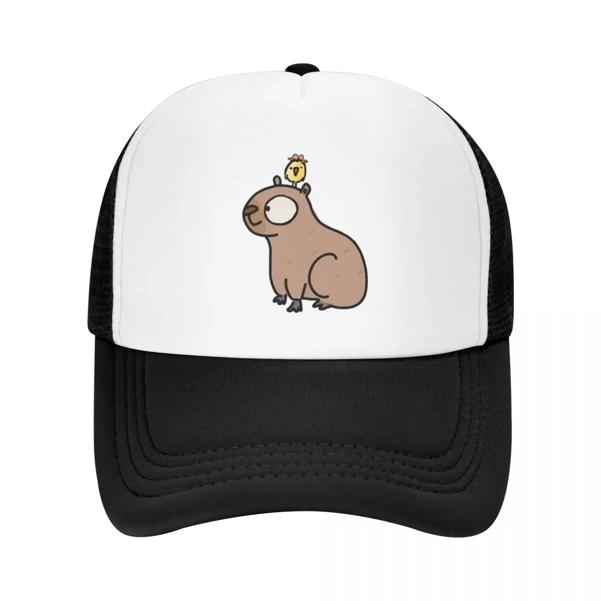 Capybara with Bird in Cowboy Hat Baseball Cap Trucker Cap Snap Back Hat Horse Hat Vintage Men's Hats Women's
