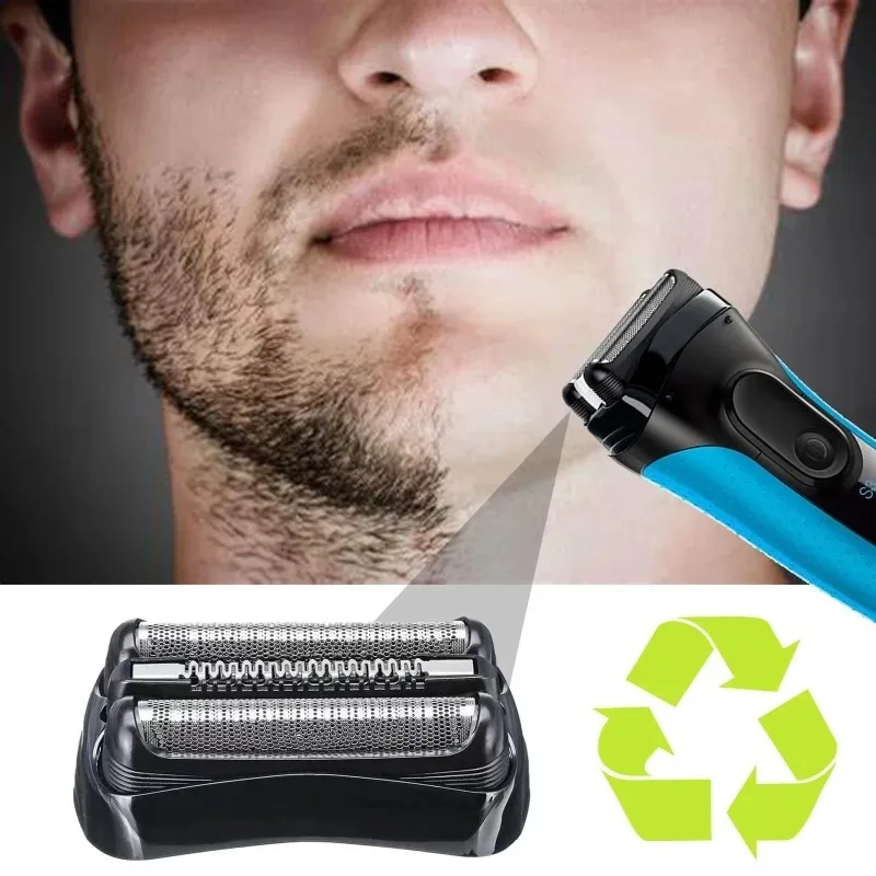 عبوتان من رؤوس بديلة 32B لماكينات الحلاقة Braun Series 3، تناسب 310s/3010s/3040s/3050cc إلخ. الاستخدام الرطب والجاف، العناية بالرجال