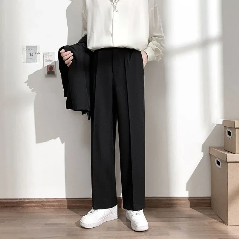 

Прямые брюки женские уютные однотонные длинные минималистичные темпераментные повседневные простые брюки унисекс модные универсальные в корейском стиле