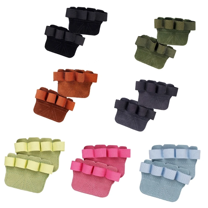 

Fitness Gym Grip Pads Hand Grip Protector 4 Finger Gym Workout Gloves