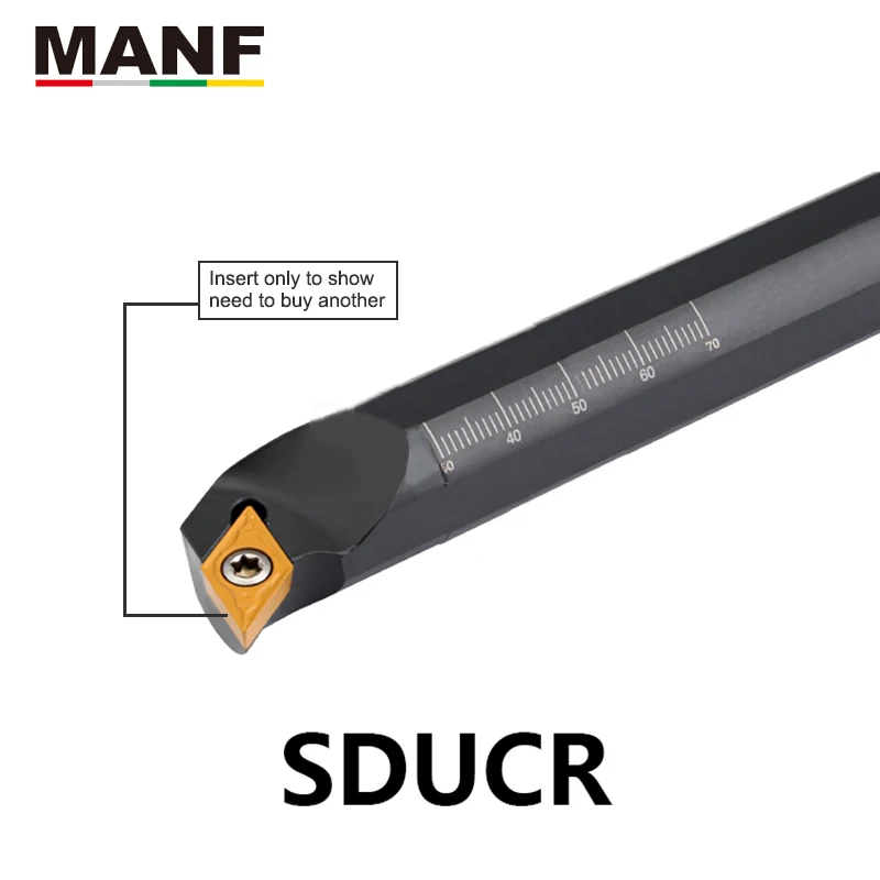 MANF lathe tools 12mm S16Q-SDUCR07 CNC Turning Screw Lathe Cutter Boring Bar Processing Clamped Internal Turning Tool Holder