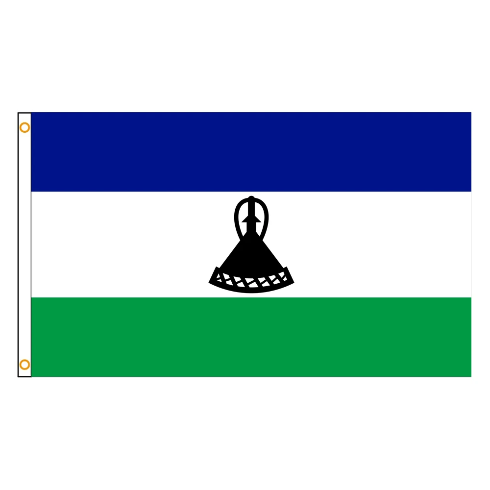 60×90 90x150 120×180CM Lesotho Emblem Flag Polyester Printed Banner Tapestry For Decor