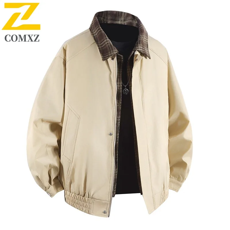 

COMXZ 2025 Copyright Factory Main Push Spring, новая высококачественная студенческая куртка из двух предметов с длинными рукавами, молодежное свободное пальто