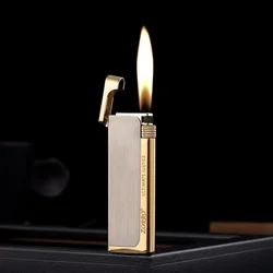 Zorro Ultra Thin Metal Grinding Wheel Side Slip Pure Copper Butane Gas Lighter Mini Portable Smoking Accessories  Gifts for Men