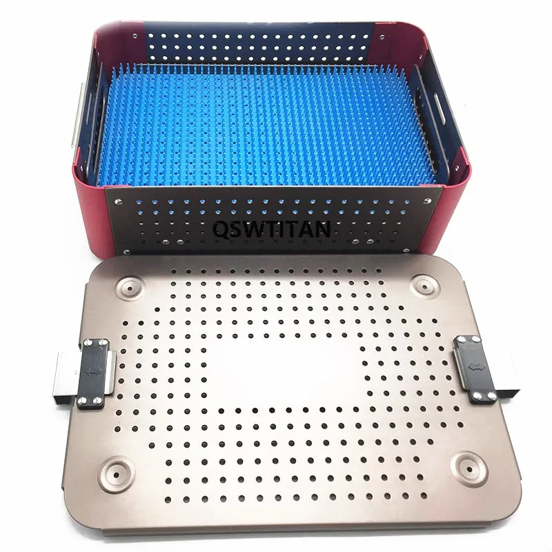 Aluminium alloy sterilization tray case dental Disinfection box opthalmic surgical instrument