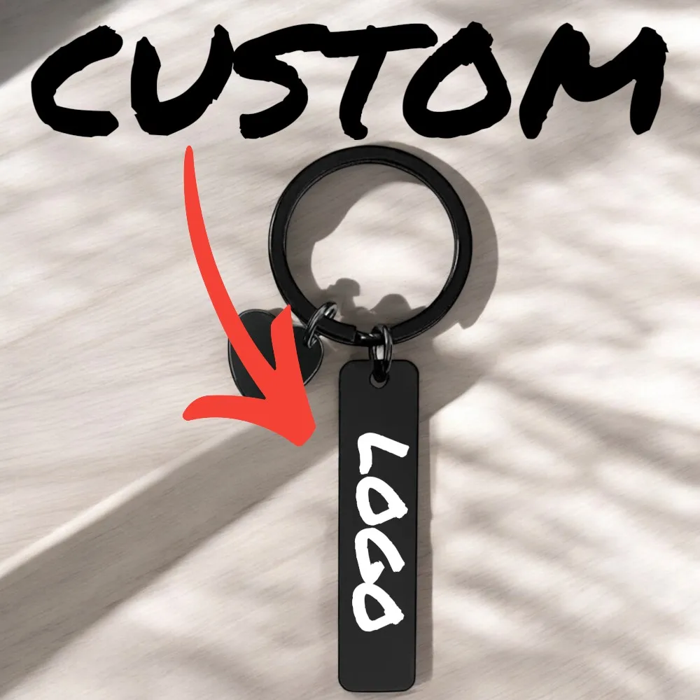 

1PC Exquisite Custom Rectangle Key Ring Metal Personalized Keychain Beer Can Kitchen Bar Tools Accessories Gift Wholesale