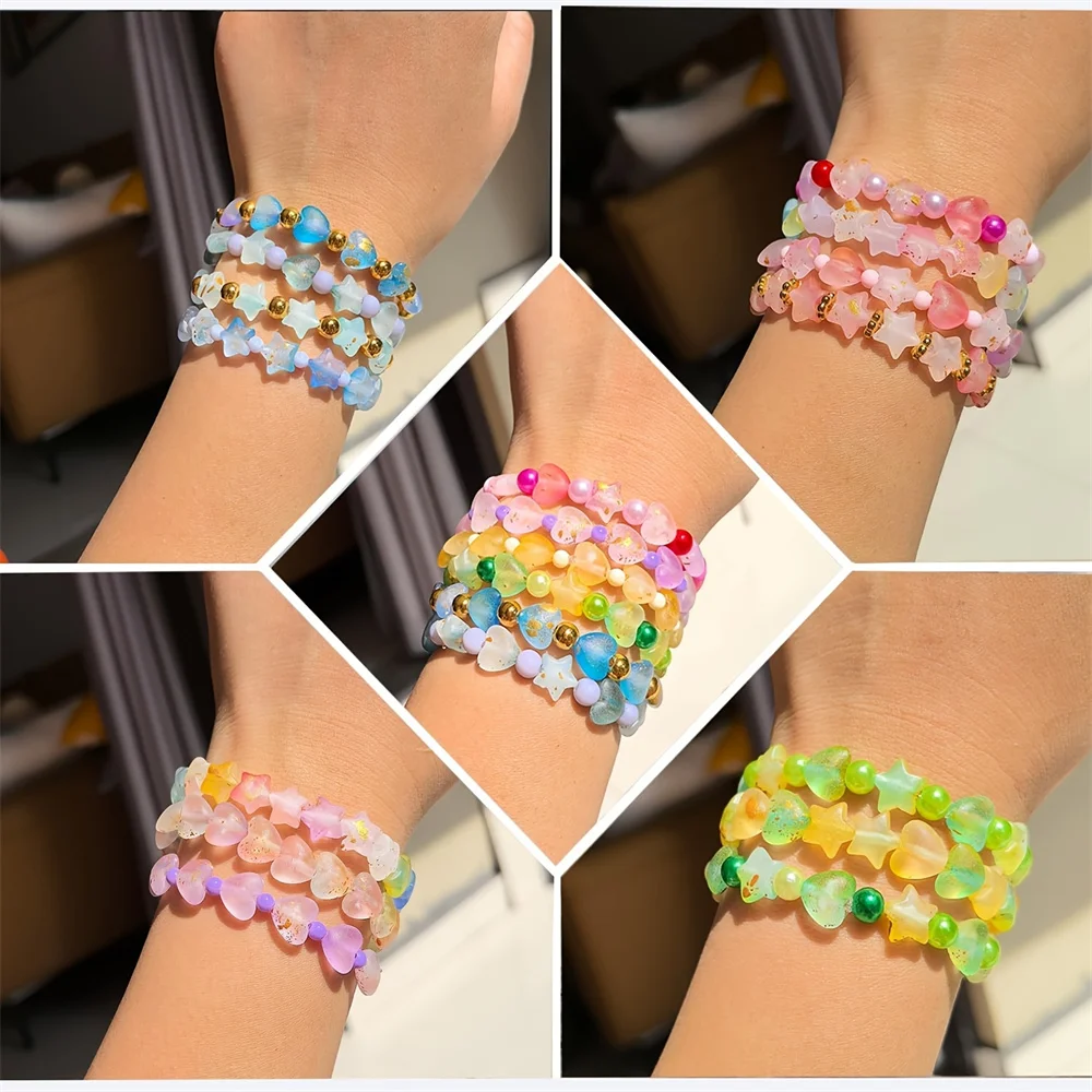 610pcs 24 grid Star Moon Mixed Color Exquisite Box DIY Bead Bracelet Necklace Making Handmade Beads view 3