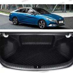 Leather Car Trunk Mat Cargo Liner Rear Boot Luggage Cushion for Hyundai Elantra 2021 2022 2023 2024 Accessories Interior CN7