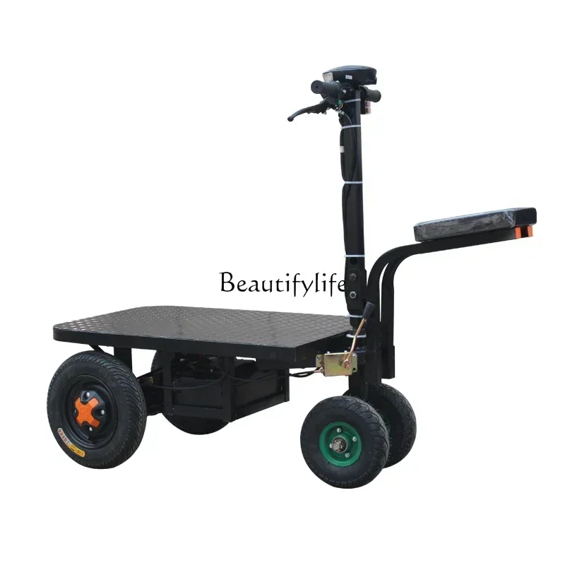 GFolding electric flat truck pulling goods turnover battery car multi-function