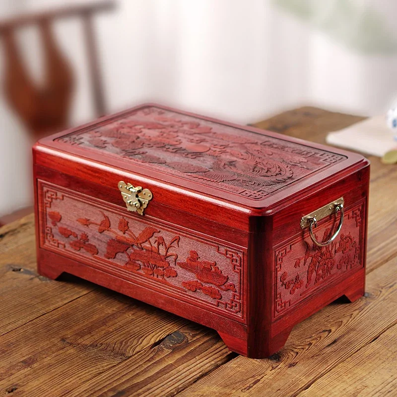 

Eco-Friendly Rosewood Jewelry Stationery Box Large Solid Wood Estate Certificate Organizer Home Decor Storage Solution