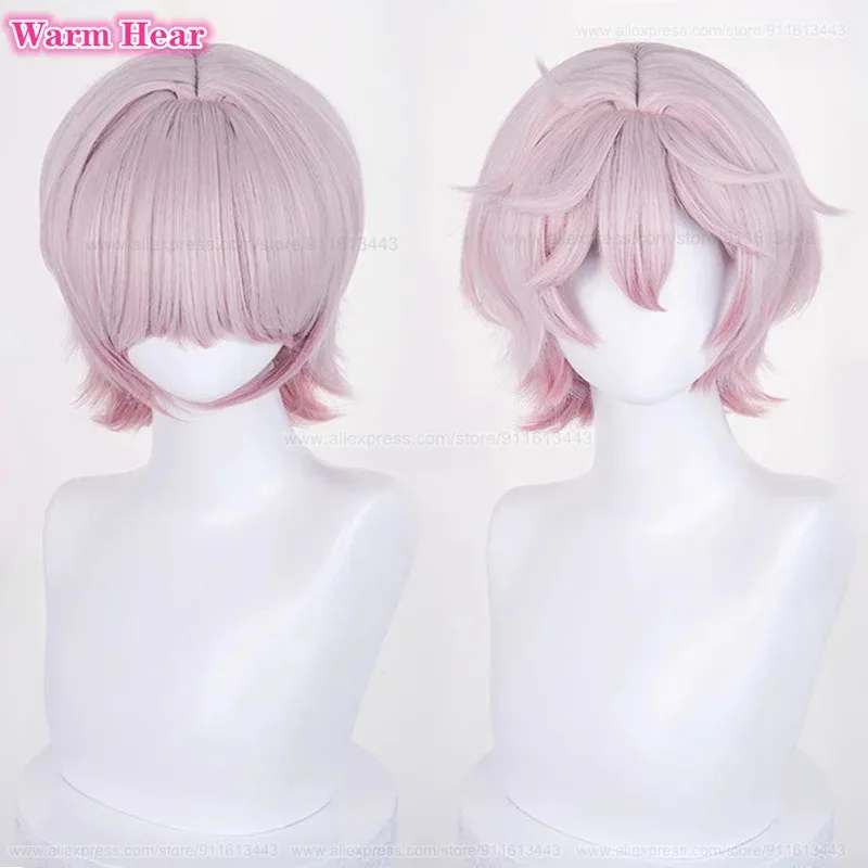 

COSda@Game Dahlia Synthetic Hair Short 30cm Mixed Color Center Part Cosplay Wigs Heat Resistant Hair Halloween Party Wigs + A Wi