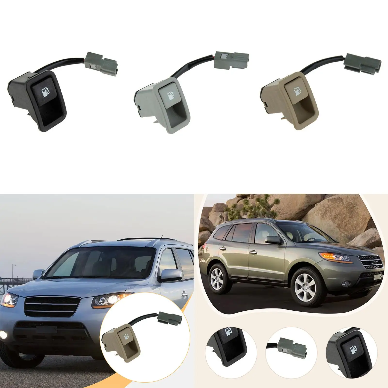 

Fuel Gas Cap Release Open Switch 935552B000 Fuel Tank Selector Switch Release Control Switch for Hyundai 07-09 Repair Parts