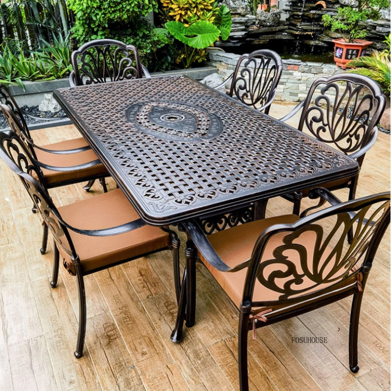 

Garden Furniture Sets Open Air Balcony Yard Set Cast Aluminum Outdoor Table and Chairs Leisure Table and Chairs Garden Furniture