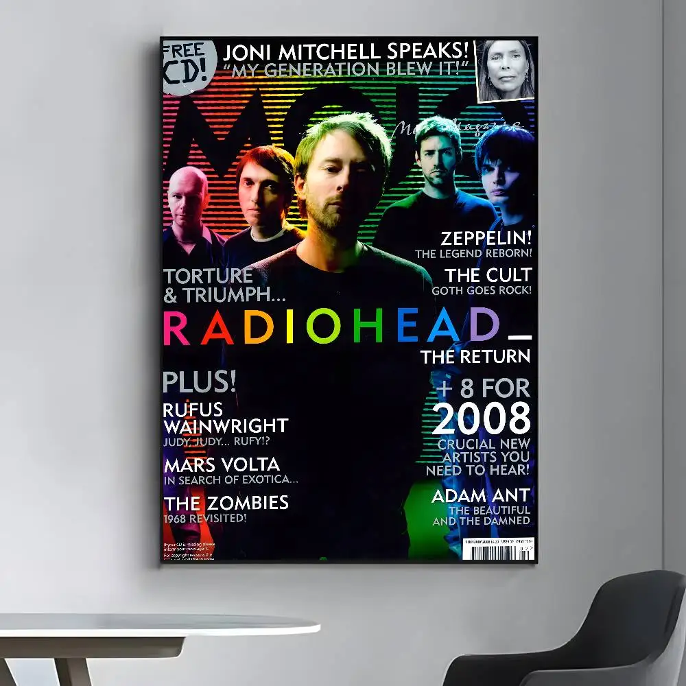Póster de arco iris de banda r-radiohead, lienzo artístico, papel de impresión estético HD, arte de pared para sala de estar, Bar, decoración del hogar de moda