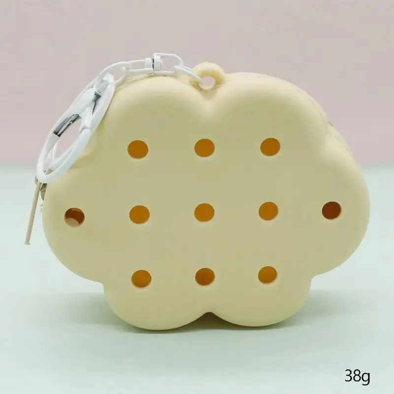 Mini-Geldbörse Cloud Flower Silikon-Geldbörse mit Reißverschluss, Mini-Größe, Kartenhalter, weiches Silikon, niedliche Löcher, Geldbeutel für Frauen. – Detail 6