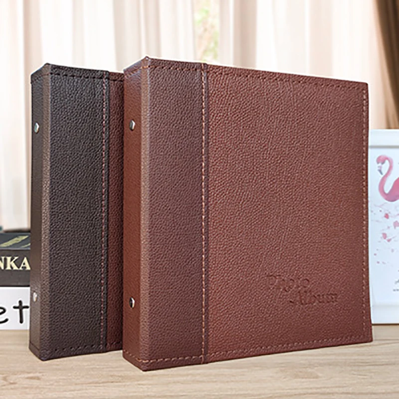 PU Leather Album Commemorative Albums Picture Storage Albums Insert Bag PP Album Notebook 6-inch Large Capacity Photos Album