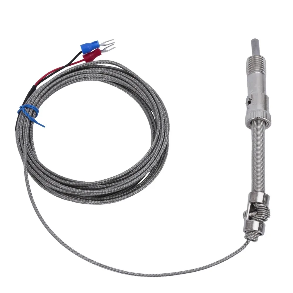 WRNT Compression Spring Thermocouple RTD Sensor Metal Braided Cable 30mm Probe M6 M8 M10 Pressure Spring