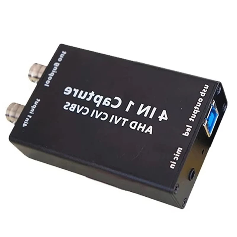 Video Audio Capture 4-In-1 BNC To USB Converter AHD TVI CVI CVBS Adapter For OBS Potplayer User-Friendly