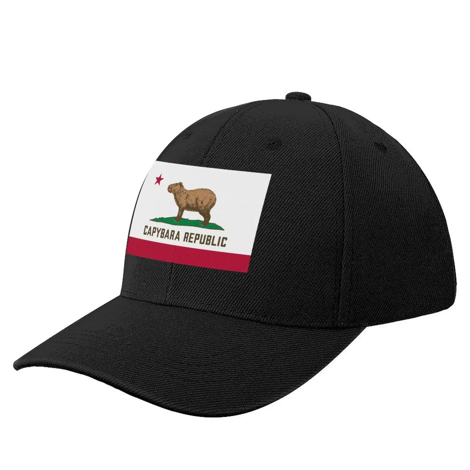 

Capybara Republic (on black) Baseball Cap black western Hat Beach Women's Beach Outlet Men's