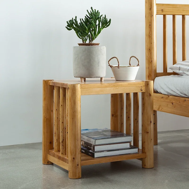 

Solid Wood Bedside Table Modern Chinese Style Minimalist