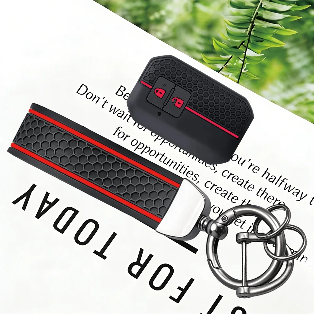 2 Buttons Silicone Car Key Case Cover For Suzuki Swift Wagon R Jimny Sierra Spacia Ertiga Auto Key Shell Keychain Accessories