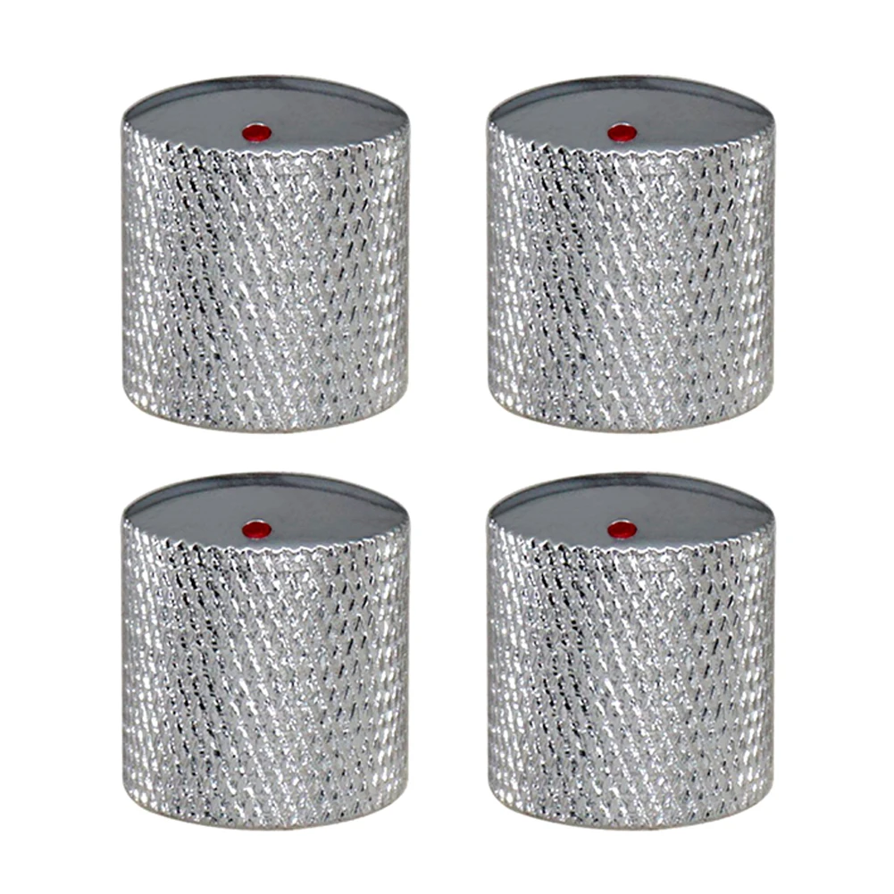 

Smooth Control and Aesthetic Appeal with Silver Plated Dome Tone Volume Control Knobs for Electric Bass Set of 4