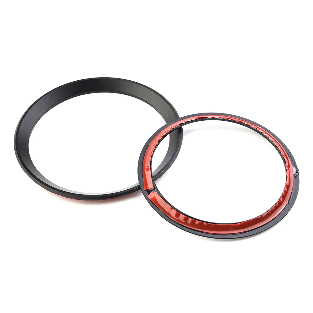 2pcs Logo Surrounding Ring For BMW 3 4 Series 82 Mm & 75 Mm Emblem Front Rear Black Accessories