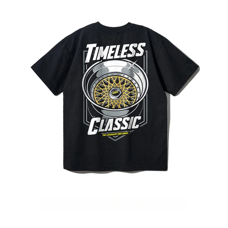 BBS Short-sleeved Modified Car Culture Shirt Wheel Rim JDM Palace Class WHEELS Men's Pure Cotton T-shirt