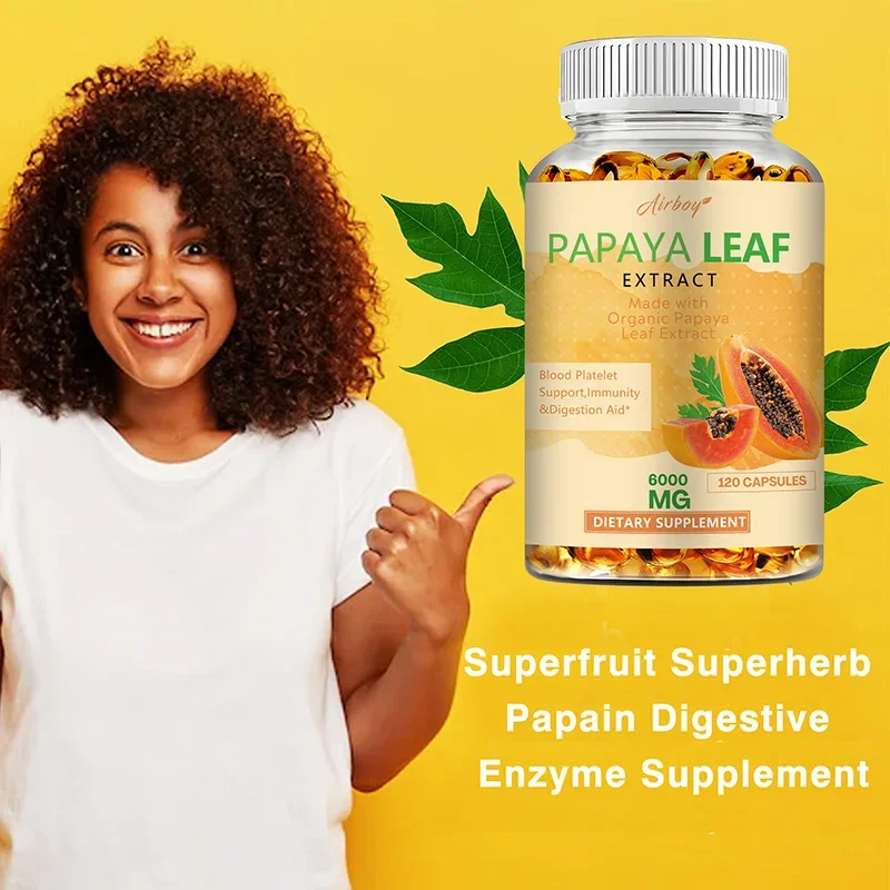 Papaya Leaf Extract - Supports Platelets, Bone Marrow and Spleen, Improves Immunity and Improves Digestion