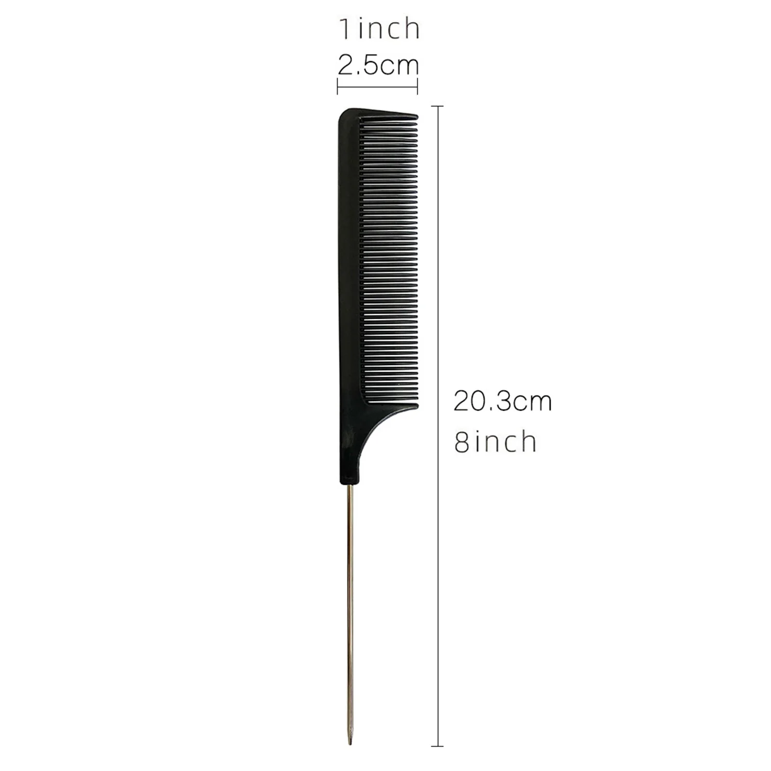 1PCS Pro Pointed Tail Salon Hairdressing Hair Styling Anti-static Comb Hair Brush Steel Needle Pin Tail Combs Barber Accessories