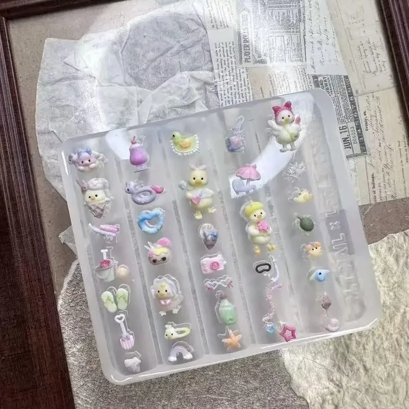 الكرتون 3D سيليكون مسمار العفن DIY القوس تصميم شفافة مسمار قالب مانيكير تصميم أداة مسمار الفن زينة