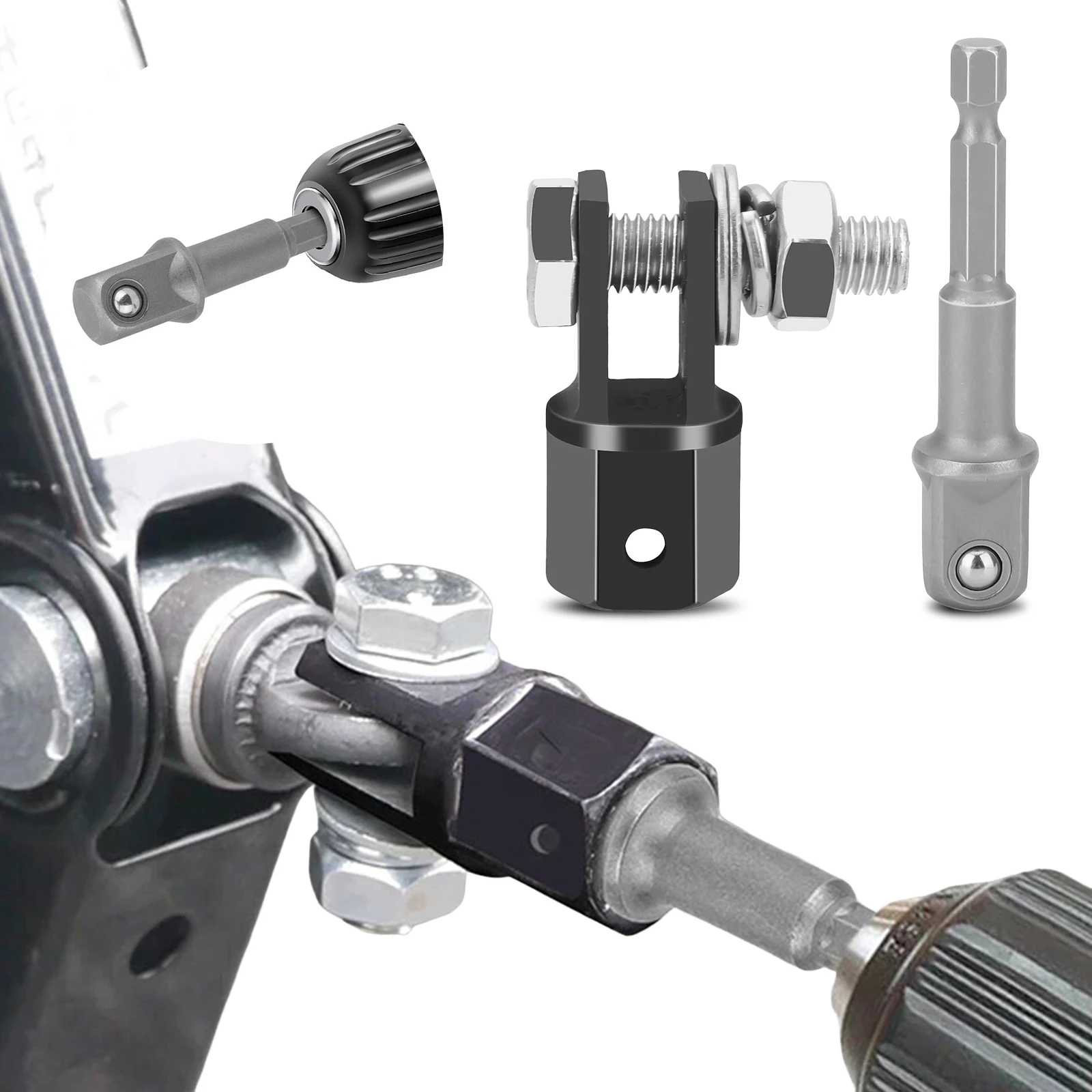 

1/2Inch Drive Impact Wrench Tools Chrome Vanadium Steel Drive Car Scissor Jack Adapter Tool Use with Electric Drill Drive Impact