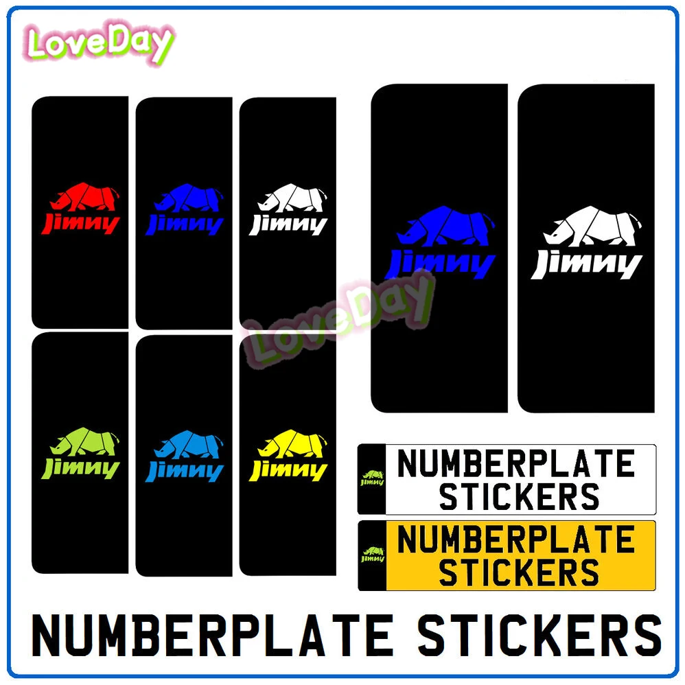 JIMNY RHINO License Plate Sticker Vinyl Number Plate Sticker Suitable for Suzukis Jimny Auto