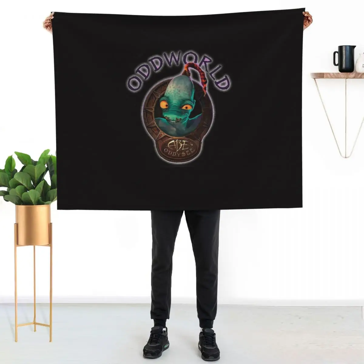 

Abe's Oddworld Throw Blanket Cozy Throw Blanket for Bed Sofa Chair