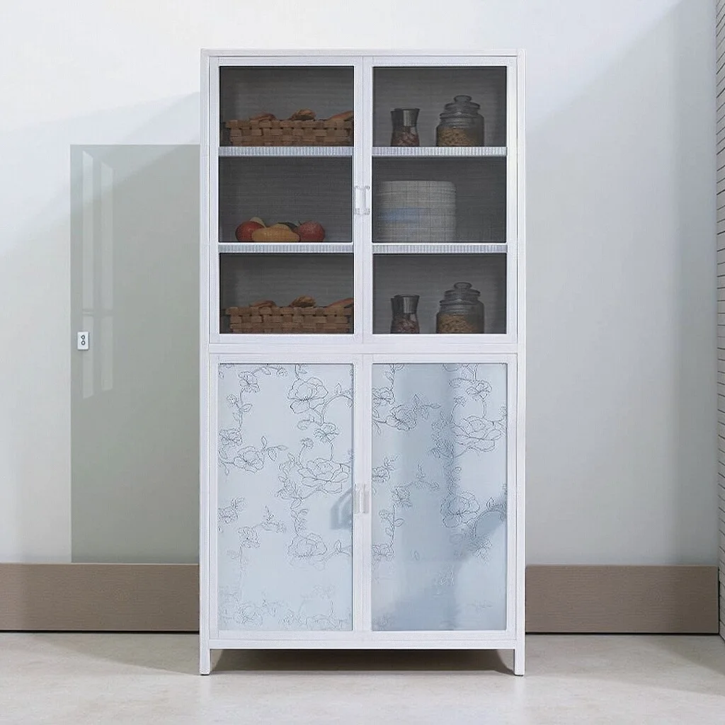 Kitchen screen window door storage multi-layer storage locker simple aluminum alloy shelf cabinet