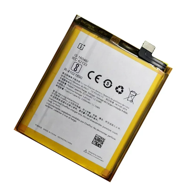 Original Replacement Phone Battery BLP657 3300mAh For OnePlus 6 A6001 High Quality Replacement Li-ion Batteries Free Tools