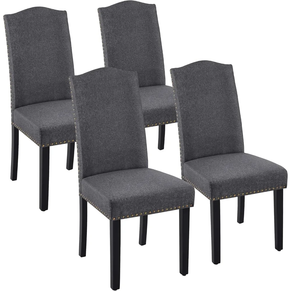 

Dining Chairs with Rubber Wood Legs Fabric Upholstered Armless Chairs for Kitchen Dining Room Living Room Hotel Weeding Lounge