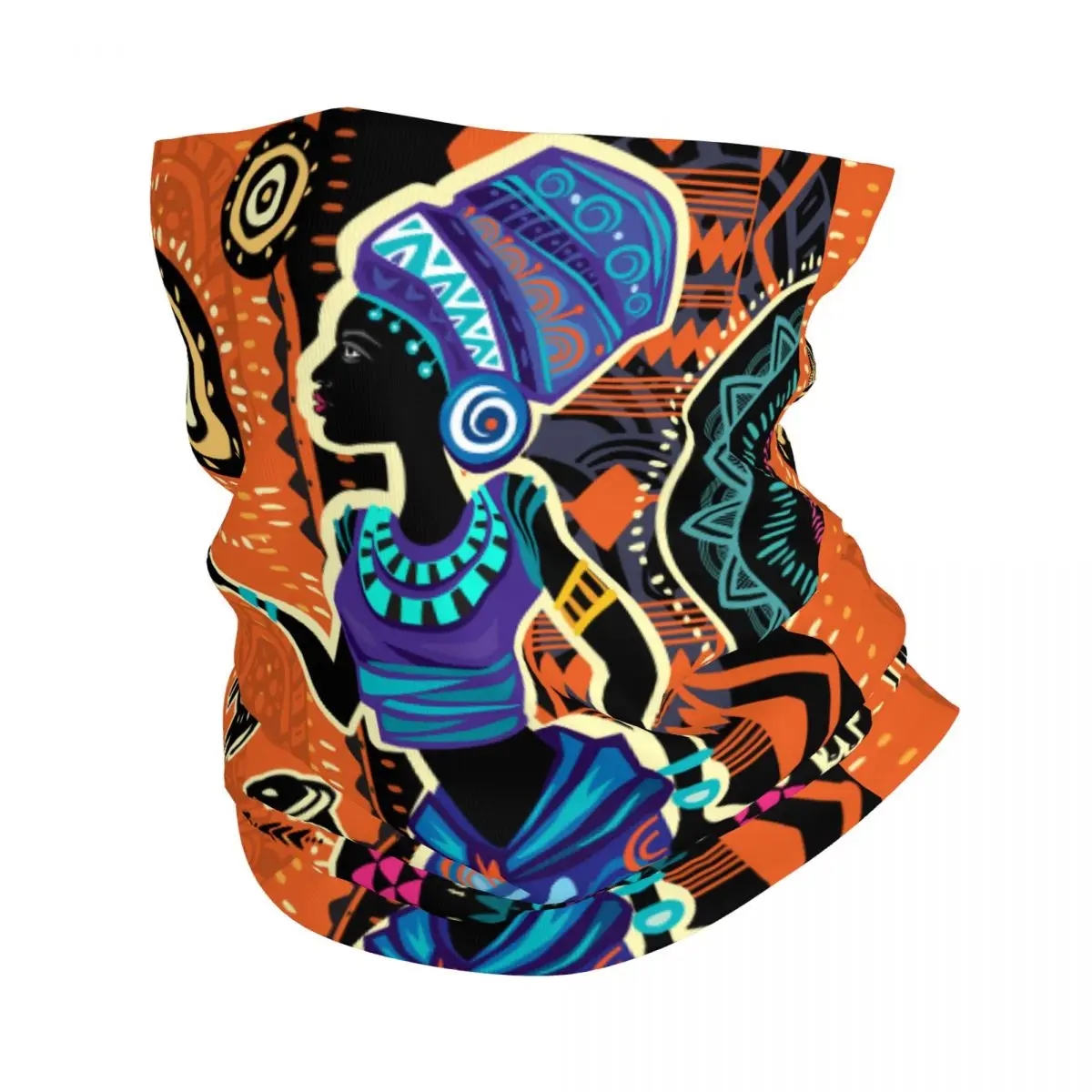 Bufanda de envoltura delgada para mujer africana, Bandana, cuello, polaina, cubierta facial, diadema