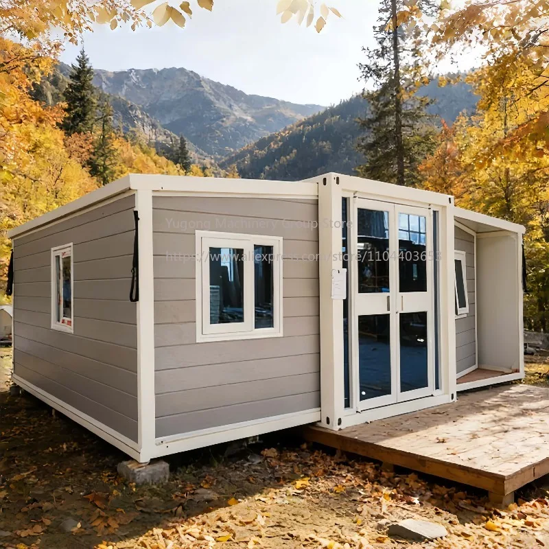 40ft Luxury Modern Expandable Container House with Double Wing Expansion Hotel Bedroom Toilet & Shower Corrosion-Resistant