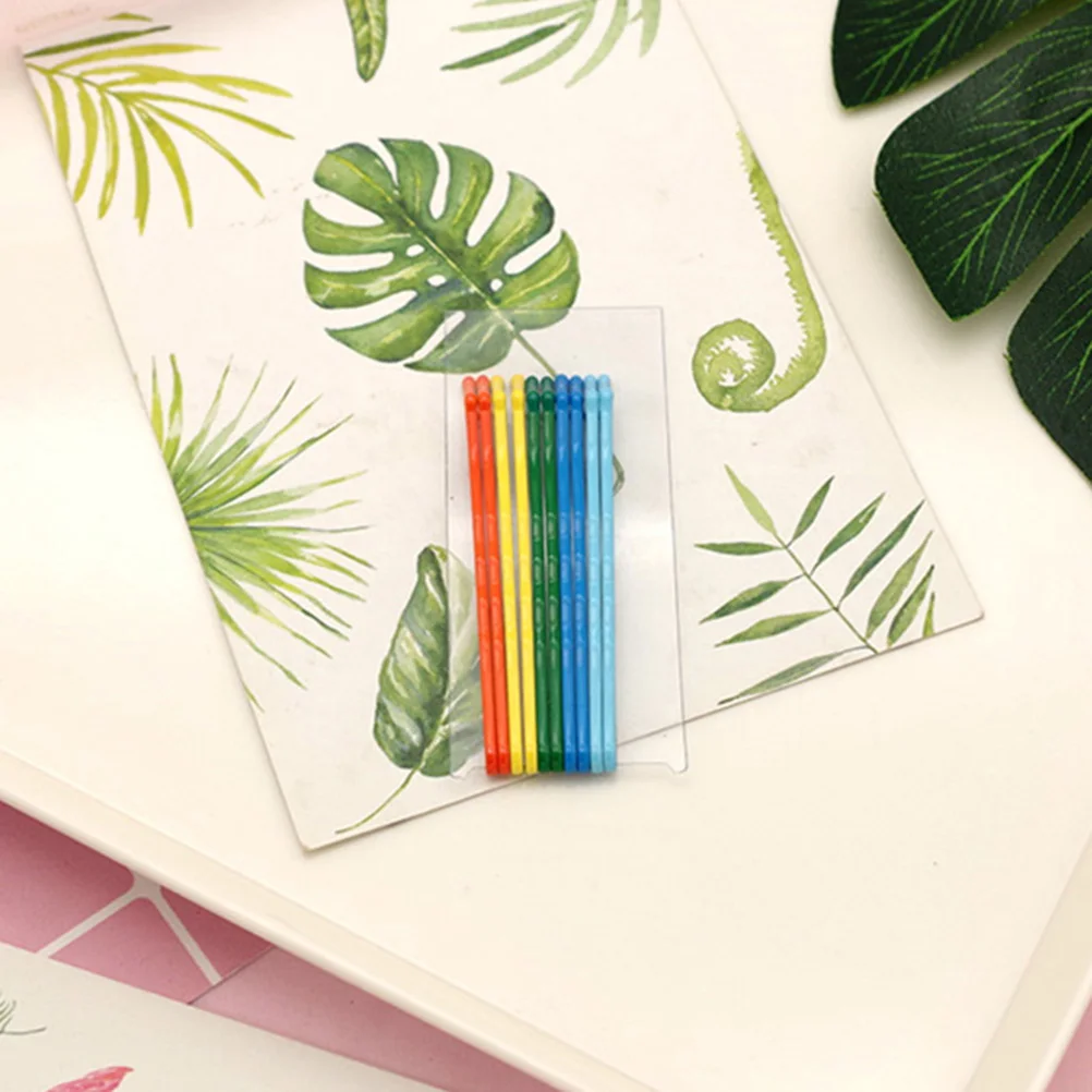 

50pcs Rainbow Candy Clips Metal Bobby Pins Wavy Hair Slides Braiding Styling Clips Reusable Durable Hair Accessories For Gym
