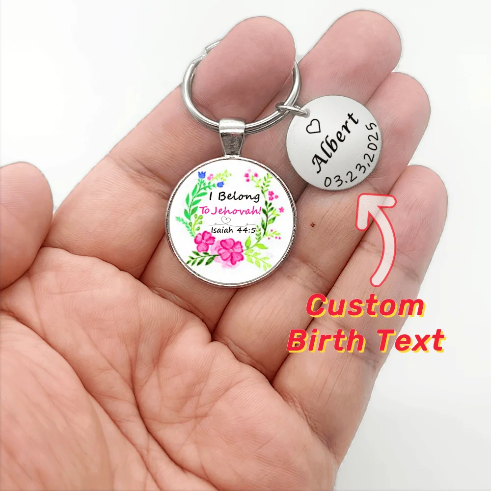 

Изготовленный на заказ брелок в подарок на крещение, персонализированные брелки с именем и датой рождения для сына и дочки, идеальные украшения по роду