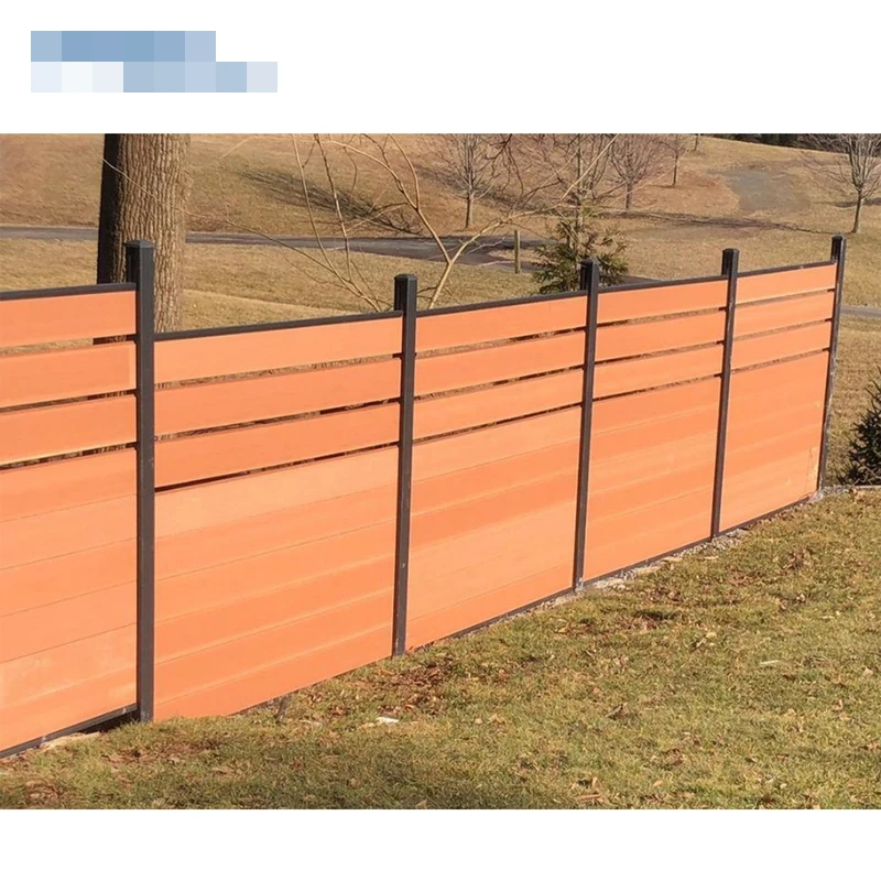 Panneau de clôture complet bricolage composite clôture extérieure privée en bois-plastique
